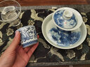 悟茶事陶瓷三才蓋碗茶杯單個 青花釉下彩可懸停浮泡茶碗不燙手高檔茶具 青花魚戲三才蓋碗 無規(guī)格 曬單實拍圖