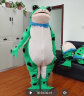 威柯青蛙人偶服装青蛙卡通玩偶服装儿童玩偶成人蛤蟆充气毛绒头套网红 升级双风机-绿色-170-185 实拍图