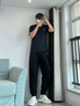 安踏（ANTA）運(yùn)動(dòng)套裝男速干t恤短袖衛(wèi)褲衣服褲子服飾籃球男士秋季跑步休閑服 基礎(chǔ)黑/基礎(chǔ)黑 XL 曬單實(shí)拍圖