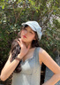 槿城牛仔貝雷帽女大頭圍云朵帽韓版百搭復(fù)古潮畫家帽顯臉小八角帽M212 淺藍(lán)色 均碼 曬單實(shí)拍圖