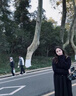 沐霓 針織開衫外套 毛上衣女士裝春秋季中長款寬松顯瘦韓系休閑慵懶風(fēng) 中長款針織開衫【黑色90-125】 曬單實拍圖