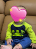 Gap嬰兒2025春季新款純棉小熊印花logo撞色連體衣兒童裝687241 海軍藍 90cm (18-24月)亞洲尺碼 曬單實(shí)拍圖
