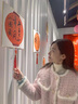 伊芙麗（eifini）蔣欣代言國風(fēng)新中式重工粗花呢羽絨服女冬裝新款外套女 夾花粉 S 155/80A 曬單實(shí)拍圖