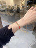 杜大生999足金彎管竹節(jié)黃金轉(zhuǎn)運珠紅繩手鏈男女款節(jié)節(jié)高升情侶手繩 紅繩小版竹節(jié) 金重約1-1.2g 曬單實拍圖
