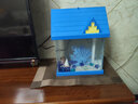 森森（SUNSUN）魚(yú)缸超白玻璃生態(tài)桌面造景金魚(yú)缸 小屋日記 超白缸+海底世界景 曬單實(shí)拍圖