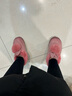 巧櫻保暖防滑毛拖鞋棉拖鞋女保暖厚底全包根棉鞋冬季可愛(ài)兔子情侶防滑 皮紅【包跟棉鞋】 38-39適合（37-38） 曬單實(shí)拍圖
