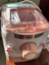 威的（Vitaland） 面条机全自动家用多摸头压面饺子皮电动多功能智能轧擀揉五彩DIY和面器 实用版粉红色 实拍图