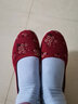 步瀛齋老北京布鞋女春夏 印花平底單鞋休閑民族風(fēng) 手工千層底 女士布鞋 紅色 38 曬單實(shí)拍圖