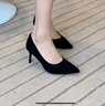 百麗（Belle）高跟鞋女細跟商場(chǎng)同款氣質(zhì)單鞋婚鞋A5T1DAQ4 黑色-皮面 38 (240mm) 曬單實(shí)拍圖
