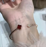 Grace Girl四葉草手鐲女輕奢小眾設(shè)計時尚飾品生日七夕情人節(jié)禮物送女友老婆 【本地倉直發(fā)不刻字】四葉草手鐲 曬單實拍圖