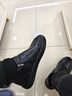 卡帝樂(lè )鱷魚(yú)（CARTELO）7928休閑板鞋新款高幫男士黑色鞋透氣加絨韓版休閑男皮鞋 黑色棉鞋(鞋碼偏大 42 曬單實(shí)拍圖