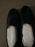 红蜻蜓男士休闲皮鞋舒适一脚蹬男士单鞋套脚鞋爸爸鞋懒人鞋WTA8640 黑色 38 实拍图