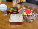 詩嘉麗保溫飯盒上班族不銹鋼飯盒微波爐加熱餐盒便當盒成人便攜迷你天龍 【304抗菌】紅色兩個裝+袋子 曬單實拍圖