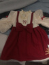 JELLYBABY女童連衣裙2026春裝小女孩紅色公主裙子春春潮寶寶生日泡泡袖禮服 紅色 90 cm 曬單實(shí)拍圖