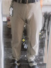依文【四面彈】春夏季工裝褲男黑色休閑褲垂感薄款免燙透氣商務(wù)長(zhǎng)褲子 卡其 34 曬單實(shí)拍圖