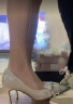 Lily Wei法式高跟鞋仙女水晶婚鞋细跟尖头新娘蝴蝶结 银色【跟高8cm】 38 晒单实拍图