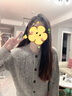 范思藍(lán)恩彩點開衫2024冬裝新款復(fù)古溫柔風(fēng)慵懶圓領(lǐng)寬松毛針織上衣 花灰色 S 曬單實拍圖