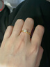 喜鉆六爪老友黃金戒指女999足金鑲鉆訂婚結婚鉆戒新年禮物店鋪有售 金重約2.7g+鉆石26分IJ色 12號圈 曬單實(shí)拍圖