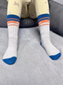 優(yōu)棵樹(shù)兒童襪子男秋冬季100%純色棉紗抑菌耐磨寶寶學(xué)生男孩潮流長(cháng)筒襪 混色 拼色彩條高筒 4雙 XL （9-12歲） 曬單實(shí)拍圖