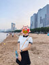 Navigare意大利小帆船半身裙女士夏季時尚顯瘦A字裙子簡約休閑短款百褶裙 暗夜黑 M 曬單實(shí)拍圖