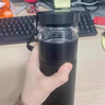 禾艾蘇（heisou） 茶水分離杯保溫杯男女士高顏值水杯304不銹鋼泡茶杯便攜杯子 睿智黑-500ml 曬單實(shí)拍圖