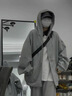 名創(chuàng)優(yōu)品（MINISO）套裝男春秋一整套高質(zhì)感穿搭衣服青少年純色休閑開衫連帽衛(wèi)衣褲子 【休閑套裝】麻灰(純色)+灰褲 L 175(體重120-140斤) 曬單實拍圖