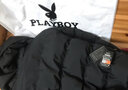 花花公子（PLAYBOY）棉服男中長(cháng)款棉衣男2025秋冬季外套男士連帽棉襖厚衣服 黑色 2XL 曬單實(shí)拍圖