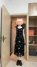 SNYDER WEAR法式小飛袖碎花女裝連衣裙夏天女2025年新款溫柔穿搭黑色收腰長裙 黑色連衣裙 S 40/45kg 曬單實拍圖