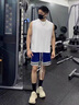 益帛重磅無(wú)袖t恤背心男夏季薄款美式高街情侶寬松休閑坎肩上衣汗衫男 白色 L【建議115-130斤】 曬單實(shí)拍圖