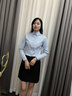 伊婭莎加絨襯衫男女同款職業(yè)裝白領(lǐng)商務(wù)正裝打底保暖內搭襯衣工裝工作服 女-藍色加絨襯衫單件 XL 曬單實(shí)拍圖