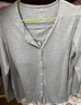 米度麗月子服夏季孕婦哺乳睡衣薄款產(chǎn)后帶胸墊喂奶家居服三件套秋裝 花灰色-帶胸墊 L（建議100-140斤左右） 曬單實拍圖