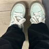 凡小如多巴胺板鞋女2024新款面包鞋美式復(fù)古厚底休閑鞋百搭女鞋ins潮 青色 36 （偏小半碼） 曬單實(shí)拍圖