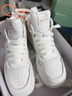 狄德拉真皮高幫小白鞋女秋冬款百搭加絨厚底牛皮ins潮加絨運動(dòng)休閑板鞋 白色【加絨】 38 (240mm) 標準碼 曬單實(shí)拍圖