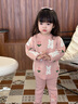 幼歌（YOUGE）嬰幼兒幼歌可愛卡通提花寬松毛衣綿軟舒適保暖親膚長袖 粉紅奶兔 90 cm 曬單實拍圖