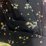 皮爾卡丹（pierre cardin）2025夏季女裝新款中年裙子女士寬松大尺碼碎花雪紡連衣裙 黑色 3XL 約145-160斤 曬單實(shí)拍圖