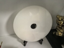 天然阿富汗玉石平安扣擺件玉扣懷古玉器玉璧家居玄關(guān)裝飾擺件禮品 白玉20CM+三腳架 曬單實(shí)拍圖