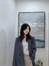 lagogo深灰色蝴蝶結氣質(zhì)西裝女拉谷谷2025年春季新款休閑通勤外套 深灰色 M 曬單實(shí)拍圖