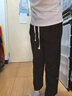 主意范（ZHUYIFAN）胖子超大碼240斤褲子男夏秋薄款工裝褲寬松潮大碼直筒休閑闊腿褲 A001-K2856黑色 XL 130-145斤 曬單實(shí)拍圖