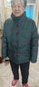 俞兆林中老年羽絨服女奶奶冬裝加厚鴨絨襖外套老年人棉衣老太太衣服 墨綠色上衣 5XL [推薦140-160斤] 曬單實(shí)拍圖