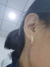 YaoYiZun圈圈珍珠耳環(huán)女七夕情人節禮物氣質(zhì)輕奢生日禮物高級純銀耳飾 小米粒珍珠耳扣（金色）代寫(xiě)賀卡 曬單實(shí)拍圖