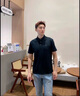 JASONWOOD官方高端品牌純棉短袖t恤男士2025夏季新款商務(wù)刺繡上衣男裝正品 高檔孔雀綠 【現(xiàn)貨速達(dá)】 L 建議【120-140斤】 曬單實(shí)拍圖