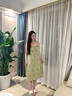 歌倩雅軒之婷【超柔軟】吊帶睡裙女夏款棉薄款甜美滿(mǎn)印郁金香睡衣裙子 D2366138 S 曬單實(shí)拍圖