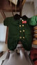 圓圓米米嬰兒軍大衣衣服0一6月新生兒哈衣秋冬裝外出爬服男女寶寶綠色棉衣 MXN6128軍大衣冬裝綠色 包包+帽 73cm 曬單實(shí)拍圖