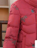 雪中飛羽絨服新年紅冬季中老年女士短款御寒保暖刺繡休閑防寒服保暖外套 曬單實(shí)拍圖