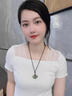 法優(yōu)曼和田玉吊墜平安鎖玉吊墜蓮花福鎖本命年如意鎖長命鎖玉石玉墜禮物 和田玉蓮花福鎖【尺寸約32*20MM 曬單實(shí)拍圖