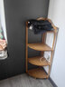 WAWJ廚房轉角置物架子實(shí)木多層創(chuàng  )意靠墻拐角三角架子置物收納櫥柜家用 茶色 四層 曬單實(shí)拍圖