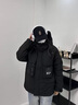 雪中飛 SNOW FLYING羽絨服男款2024冬季新款戶外短款加厚鴨絨工裝外套冬裝 黑色 XL 135-155斤 曬單實拍圖