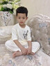 G.DUCKKIDS童裝男童睡衣夏季冰絲兒童睡衣薄款透氣男孩家居服套裝短袖兩件套 小狗款咖色aocmoac 170碼建議160-170cm14-15歲 曬單實(shí)拍圖