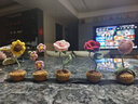 暖貓手工diy毛線編織材料包自制玫瑰花向日葵盆栽花束創(chuàng)意禮物 盆栽小花（做6個）【工具+車貼】 曬單實拍圖