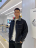 啄木鳥(niǎo)（TUCANO） 牛仔夾克外套男冬季新款加絨加厚保暖毛領(lǐng)牛仔衣韓版潮流修身冬 加絨 黑色加厚 L 100-120斤 曬單實(shí)拍圖